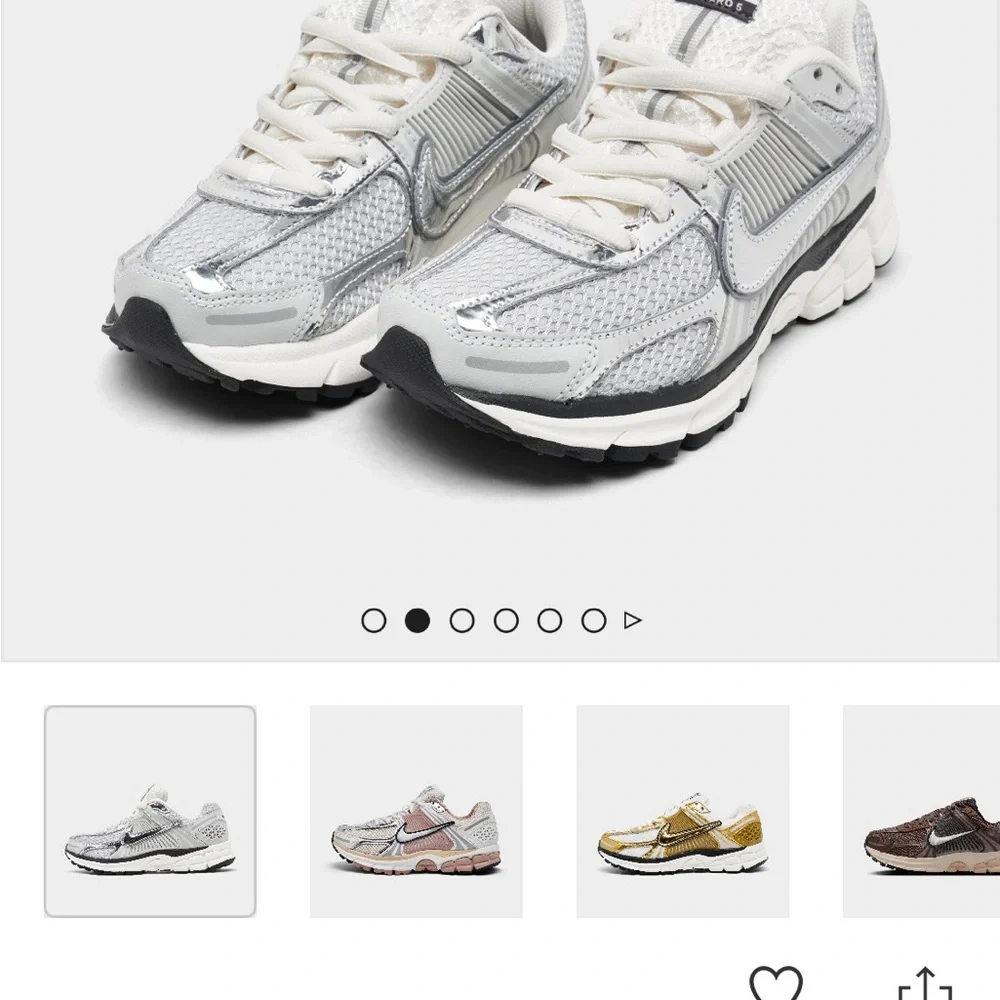 Nike Metallic Silver and White Sneakers - Picture 3 of 3